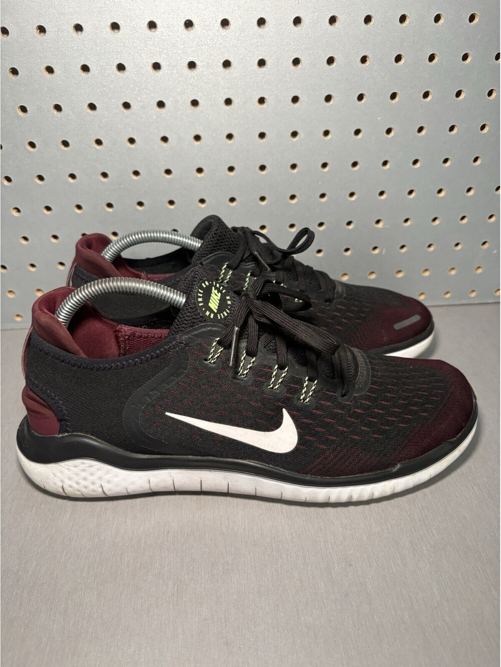 Nike Free RN 2018 Shoes Mens Sz 10 Night Maroon Black Red Running Sneakers